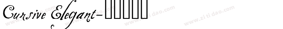 Cursive Elegant字体转换